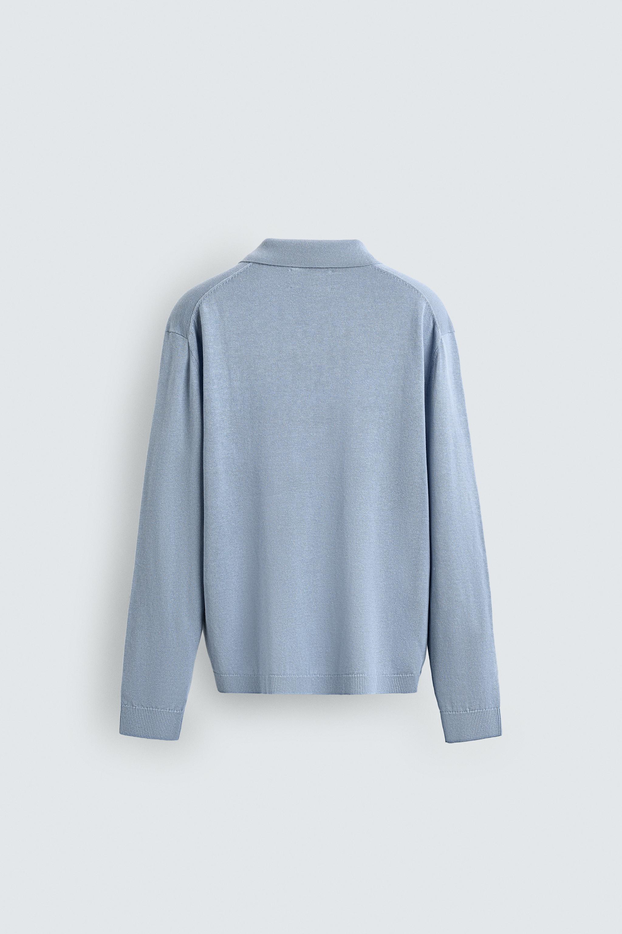 HEMP-COTTON KNIT POLO SHIRT